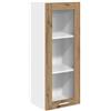 Roanoer Armadietto pensile in rovere Artisan, 40 x 31 x 100 cm, moderno mobile da cucina in legno, montaggio a parete, per cucina e soggiorno, anta singola con molto spazio