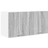 Roanoer Armadio sospeso grigio sonoma, 80 x 31 x 40 cm, moderno mobile da cucina in legno con 2 ante, montaggio a parete, per cucina e sala da pranzo, stabile