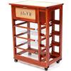 Legno Line Carrello con CASSETTO PORTAPANE più PORTABOTTIGLIE più CESTELLI PORTAFRUTTA Legno MASSELLO Varie Finiture (CILIEGIO)