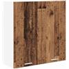 Roanoer Armadietto da cucina sospeso effetto legno anticato, 80 x 31 x 80 cm, moderno mobile da cucina in legno con 2 ante, robusto armadio da parete per stoviglie e serie, armadio superiore