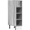 Roanoer Armadietto da cucina Riga, 20 x 44,5 x 81,5 cm, in legno grigio, effetto sonoma, per maggiore spazio in cucina, senza piano di lavoro