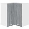 Roanoer Lyon - Armadietto angolare da cucina, 57 x 57 x 60 cm, in legno, con anta e 2 scomparti per stoviglie, colore: grigio sonoma