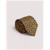 Amirante Antica Sartoria Napoletana Cravatta uomo 3 pieghe in seta twill arancione fantasia maiolica
