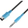Adam Hall Cables 3 STAR BV MIDI 0150 - Cavo MIDI, jack stereo da 6,3 mm su connettore MIDI a 5 poli, nero, 1,5 m
