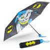 BONNYCO Ombrello Pieghevole Batman. Mini Ombrello Antivento Nero con Struttura Rinforzata. Ombrellino Piccolo per Borsa, Zaino, Viaggio. Ombrellino Pioggia Bambino Bambina, Regali Originali Bambini