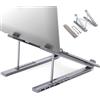 LICHIFIT Supporto pieghevole per laptop in lega di alluminio per scrivania, tablet pieghevoli portatili Supporto di espansione multi-interfaccia Regolazione multi-angolo Design ergonomico Staffa di