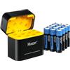 Hixon 12 batterie AA al litio ricaricabili da 1,5 V