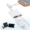 MTAKYI [Certificato MFi] Adattatore USB-C e Lightning a HDMI per iPhone 17/16/15 per televisore/proiettore, convertitore AV digitale 4K a 60Hz Adattatore da iPad a TV, Apple Lightning a HDMI per iPad/MacBook