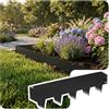 VOUNOT® Bordura per Giardino in Metallo Zincato 5M, Bordo Aiuole Resistente spessore 1,5mm, 106x18cm, Set da 5 Pezzi Bordure Flessibile per Prato, Piante da Giardino, Orto, Nero