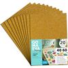 m-office Fogli di Gomma Eva Colorata Glitterata, Gomma Crepla per Scrapbooking, Scuola, Cartoncini Creativi, Lavoretti, Torte Scenografiche, Scuola o Progetti Artistici 40x60cm (Oro, 20uds)