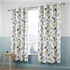 Catherine Lansfield Retro Circles, Tende con occhielli, 150 x 180 cm, multicolore