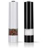 GOURMETmaxx Macina sale e pepe, 2 pezzi, con meccanismo in ceramica e illuminazione a LED, motore alimentato a batteria extra forte da 6 V