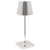 Zafferano Poldina Pro Mini Lampada LED Senza Fili con Batteria Ricaricabile, Dimmer touch, Uso Interno - Corpo in Alluminio e Finitura Galvanica Lucida Argento
