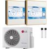 LG Condizionatore LG ARTCOOL Gallery LCD dual split 9000+12000 BTU inverter A+++ wifi unità esterna 4.7 kW MU2R17.U18A0/A09GA2N.EEU_1/A12GA2N.EEU_1