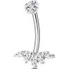 NovaNavel Piercing ombelico crystal in argento