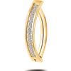 NovaNavel Piercing ombelico cerchietto con pietre bianche in oro