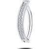 NovaNavel Piercing ombelico cerchietto con pietre bianche in argento