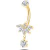 NovaNavel Piercing ombelico crystal bloom in oro