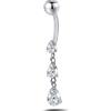 NovaNavel Piercing ombelico mini gocce in argento