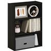 Furinno PASIR Libreria 3 Ripiani, Libreria Con Ripiani Portaoggetti, Per Soggiorno, Camera Da Letto, Home Office, Espresso Scuro