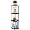 Furinno Scaffale Angolare a 4 Livelli Black and Grey 4 livelli