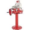 Ristoattrezzature Modello: 12402014,Affettatrice manuale a volano professionale con supporto e affilatoio fisso lama cromata Ø 300 mm