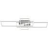 Brilo Applique/Plafoniera LED Frame 2500 lm + 1600 lm CCT 104x42 cm