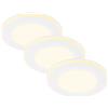 Faretto LED da incasso 3 luci Slim luce notturna Ø9,3x2,4cm Bianco