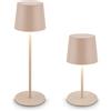 Lampada da tavolo a LED ricaricabile Brilo Bota Beige Ø 11 cm
