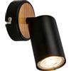 Faretto LED Tib orientabile 8x8,5 cm nero