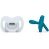 Suavinex, Ciuccio Colour Essence in Silicone, 6-18 mesi, 2 pezzi, Blu