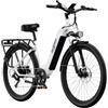 ONESPORT OT05 Bicicletta Elettrica City, Motore 250W, Batteria 36V 18.2Ah, Pneumatico 27.5*2.25 pollici - Bianco