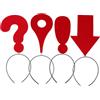 HAPINARY 4 Pezzi Fasce Punto Interrogativo e Punto Esclamazione e Ragazze Accessori Festa