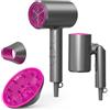 AROEVE 1800W Pieghevole Phon Capelli con Diffusore per uomini e donne (grigio) | 2 velocità e 3 temperature, diffusore e concentratore per capelli ricci, phon professionale, 100 milioni di ioni negativi