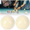 Vikye Confezione da 2 Palline da Biliardo Bianche Professionali da 5,72 Cm per Biliardo e Allenamento