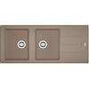 Franke - Lavello a due vasche con gocciolatoio BFG 621 finitura oyster da 116x50cm