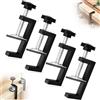 PENRUNKA 4 Pezzi Morsetti da Falegname G Kit, Range Serraggio 10-57mm Morsetto Legno, Morsetti Banco Regolabile, Accessori Utensili Lavorazione Legno per Installazione Cassetti, Montaggio Edifici & Casa