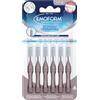 Emoform Scovolino Interdentale Emoform Beige 6 Pz. con Tecnologia SoftCare per un Contatto Extra Delicato sulle Gengive grazie alle Setole Morbide - Impugnatura Antiscivolo con Cappuccio per l'igiene Orale