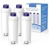 Aihomego Filtro Macchina da Caffè per Filtro DLSC002 con Addolcitore a Carboni Attivi, Filtro Acqua Compatibile con ECAM, Esam, ETAM, BCO, EC. (Confezione da 4)