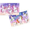 HERMA 19692 - Set di 3 tappetini da scrivania per bambini, in cartone, 55 x 35 cm, motivo unicorno, set di tovagliette double-face per bambini e bambine