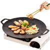 Generic Bistecchiera in ferro, diametro 28 - 38 cm, piastra antiaderente a induzione, multifunzione, padella antiaderente in ghisa per barbecue, fornelli, gas, elettrico, induzione, cucina di casa e