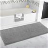 SHIJHUI Tappeto da bagno extra large con pelo lungo soffice, tappetino da bagno in ciniglia ultra morbida, tappeto per pavimento antiscivolo e super assorbente, runner lungo per pavimento del bagno (grigio
