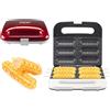 BEPER P101CUD100 Waffle Maker a Forma di Stecco - Piastra Waffle per 6 Mini Waffle in pochi Minuti