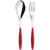 Guzzini -POSATE A SERVIRE 'FEELING'Rosso trasparente