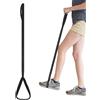 Generic Sollevatori per gambe e cosce, extra lungo, 115 cm, con passanti palmati, nastro nero, leggero, 35 g, per il recupero del ginocchio, riabilitazione 'articolazione 'anca, sedia a