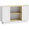 HOMCOM Credenza da 133 cm con 2 Ripiani Aperti e 2 Armadietti | Aosom Italy