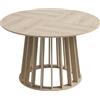 HOMCOM Tavolo da pranzo rotondo per 4-6 persone, Ø 120 x 75 cm, legno naturale | Aosom Italy