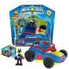 METAZELLS Imc toys Slicer Trasher Blu + Personaggio Bark S1, Veicolo da Collezionare con con una sega che abbatte gli alberi, con 1 Personaggio, 1 Carta e 1 Leaflet +3 Anni