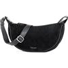 Berliner Bags Borsa Donna Luna in Pelle, Borsa a Mezzaluna Moon Bag, Tracolla a Spalla Compatta - Nero