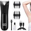 Générique Trimmer Per Uomini | Rasoio Barba Display Digitale,Trimmer Elettrico Con Display Digitale LCD Per Capelli Intimi Uomo Per Viso, Testa, Corpo, Naso E Toilette Pubie